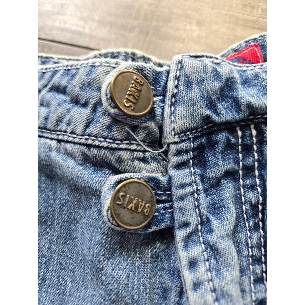 Vintage Baxis Denim Jean Shorts Sz9 Y2K 90s Retro Grunge 100% Cotton - Picture 2 of 5